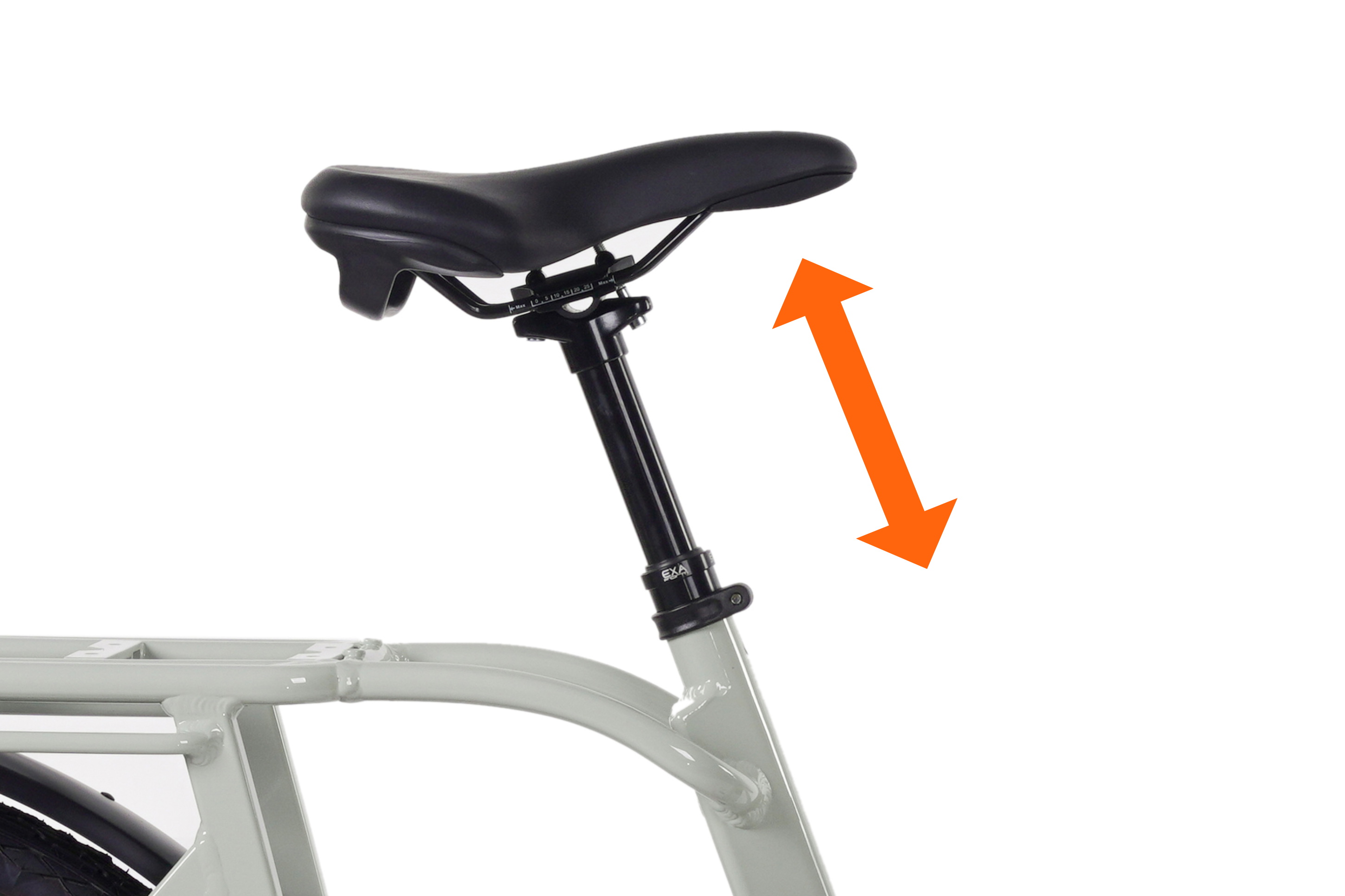 Handlebar controlled adjustable seat-post (with air suspension)